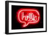 Neon Hello RB-Hailey Carr-Framed Art Print