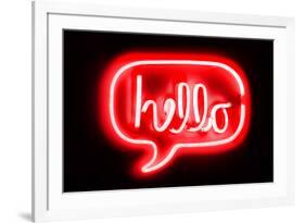 Neon Hello RB-Hailey Carr-Framed Art Print