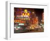 Neon Lights at Night, Nathan Road, Hong Kong, China-Brent Bergherm-Framed Photographic Print