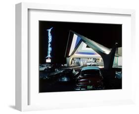 Neon Lights Glowing Outside Bowlero Lanes Bowling Alley, San Diego, California, 1958-Ralph Crane-Framed Photographic Print