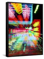 Neon Lights in Jordan and Mong Kok District, Hong Kong, China-Russell Gordon-Framed Stretched Canvas