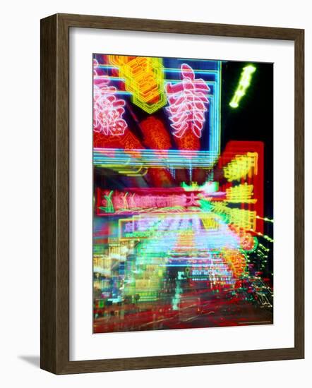 Neon Lights in Jordan and Mong Kok District, Hong Kong, China-Russell Gordon-Framed Photographic Print