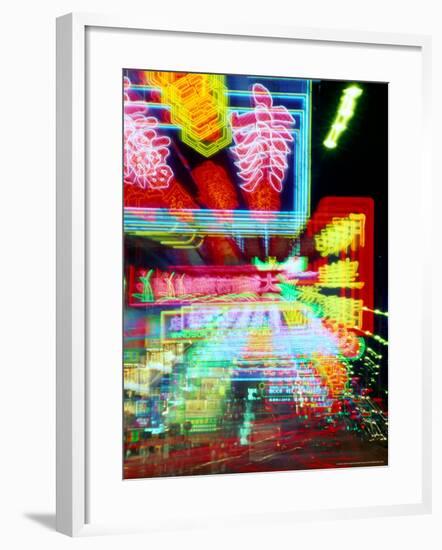 Neon Lights in Jordan and Mong Kok District, Hong Kong, China-Russell Gordon-Framed Photographic Print