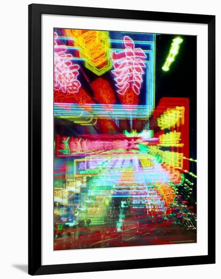 Neon Lights in Jordan and Mong Kok District, Hong Kong, China-Russell Gordon-Framed Photographic Print