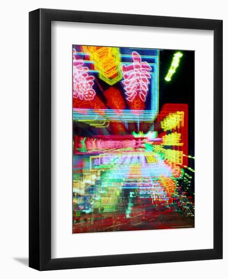 Neon Lights in Jordan and Mong Kok District, Hong Kong, China-Russell Gordon-Framed Premium Photographic Print
