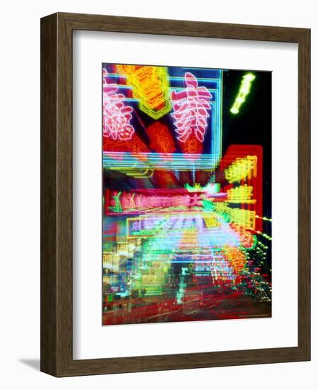 Neon Lights in Jordan and Mong Kok District, Hong Kong, China-Russell Gordon-Framed Photographic Print