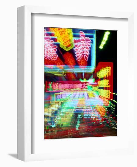 Neon Lights in Jordan and Mong Kok District, Hong Kong, China-Russell Gordon-Framed Photographic Print