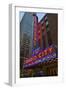 Neon lights of Radio City Music Hall at Rockefeller Center, New York City, New York-null-Framed Premium Photographic Print