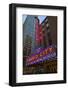 Neon lights of Radio City Music Hall at Rockefeller Center, New York City, New York-null-Framed Premium Photographic Print