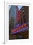 Neon lights of Radio City Music Hall at Rockefeller Center, New York City, New York-null-Framed Photographic Print