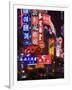 Neon Lights of Shanghai's Main Shopping Street, Nanjing Donglu, Shanghai, China-Gavin Hellier-Framed Photographic Print