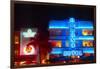 Neon Lights Of South Beach-George Oze-Framed Premium Photographic Print