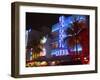 Neon Lights of the Art Deco District,  Miami-George Oze-Framed Photographic Print