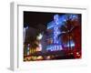 Neon Lights of the Art Deco District,  Miami-George Oze-Framed Photographic Print