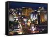 Neon Lights of the The Strip at Night, Las Vegas, Nevada, United States of America, North America-Kober Christian-Framed Stretched Canvas