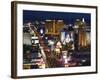 Neon Lights of the The Strip at Night, Las Vegas, Nevada, United States of America, North America-Kober Christian-Framed Photographic Print