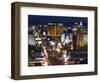 Neon Lights of the The Strip at Night, Las Vegas, Nevada, United States of America, North America-Kober Christian-Framed Photographic Print