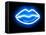 Neon Lips BB-Hailey Carr-Framed Stretched Canvas