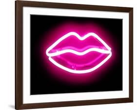 Neon Lips PB-Hailey Carr-Framed Art Print