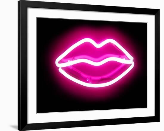 Neon Lips PB-Hailey Carr-Framed Art Print