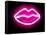 Neon Lips PB-Hailey Carr-Framed Stretched Canvas