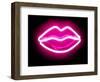 Neon Lips PB-Hailey Carr-Framed Art Print