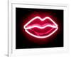 Neon Lips RB-Hailey Carr-Framed Art Print