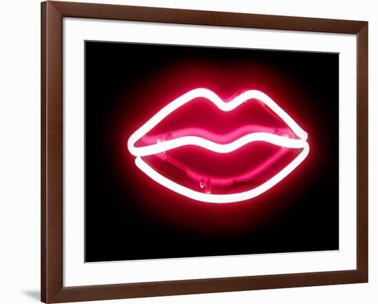 Neon Lips RB-Hailey Carr-Framed Art Print