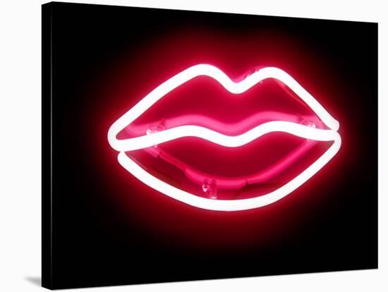 Neon Lips RB-Hailey Carr-Stretched Canvas