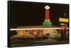 Neon-Lit Drive-In, Roadside Retro-null-Framed Stretched Canvas