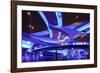 Neon-Lit Highway Interchange-null-Framed Photographic Print