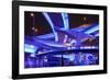 Neon-Lit Highway Interchange-null-Framed Photographic Print