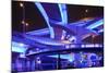 Neon-Lit Highway Interchange-null-Mounted Photographic Print