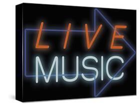 Neon - Live Music-Otto Gibb-Stretched Canvas