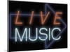 Neon - Live Music-Otto Gibb-Mounted Giclee Print