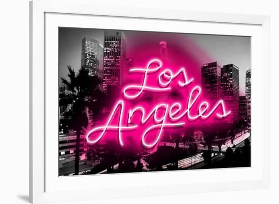 Neon Los Angeles PB-Hailey Carr-Framed Art Print