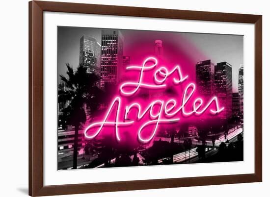 Neon Los Angeles PB-Hailey Carr-Framed Art Print