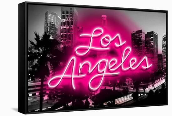 Neon Los Angeles PB-Hailey Carr-Framed Stretched Canvas