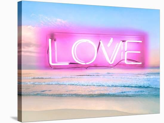 Neon Love Beach PB-Hailey Carr-Stretched Canvas