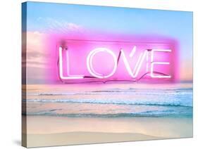 Neon Love Beach PB-Hailey Carr-Stretched Canvas