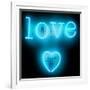 Neon Love Heart AB-Hailey Carr-Framed Art Print