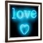 Neon Love Heart AB-Hailey Carr-Framed Art Print