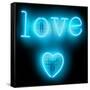 Neon Love Heart AB-Hailey Carr-Framed Stretched Canvas