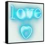 Neon Love Heart AW-Hailey Carr-Framed Stretched Canvas