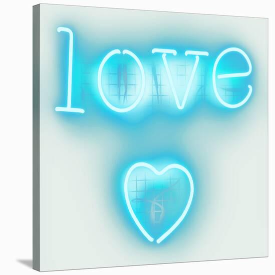Neon Love Heart AW-Hailey Carr-Stretched Canvas