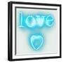 Neon Love Heart AW-Hailey Carr-Framed Art Print