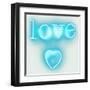 Neon Love Heart AW-Hailey Carr-Framed Art Print