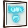 Neon Love Heart AW-Hailey Carr-Framed Art Print