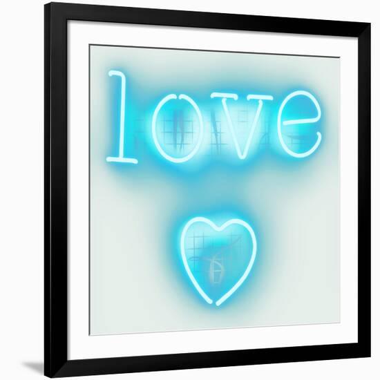 Neon Love Heart AW-Hailey Carr-Framed Art Print