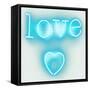 Neon Love Heart AW-Hailey Carr-Framed Stretched Canvas